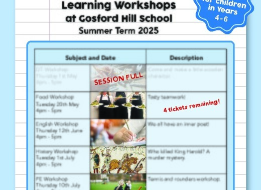 Bring a grown up gosford hill school summer 2025